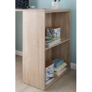 FLEXO modern íróasztal variálható polcrendszerrel - 120cm - tölgy