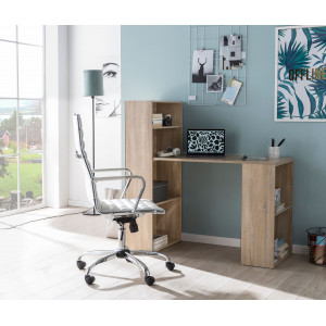 FLEXO modern íróasztal variálható polcrendszerrel - 120cm - tölgy
