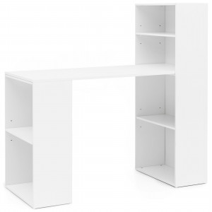 FLEXO modern íróasztal variálható polcrendszerrel - 120cm - fehér