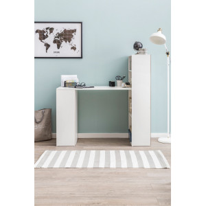 FLEXO modern íróasztal variálható polcrendszerrel - 120cm - fehér