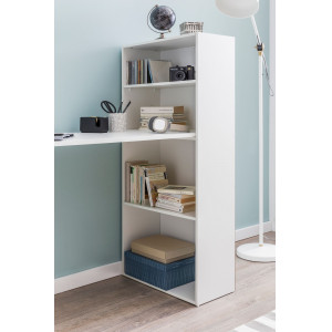 FLEXO modern íróasztal variálható polcrendszerrel - 120cm - fehér