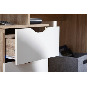 MONTI modern íróasztal - 120cm - tölgy/fehér