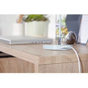 MONTI modern íróasztal - 120cm - tölgy/fehér