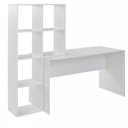 FRAME modern íróasztal 6 rekeszes polccal - 170cm - fehér