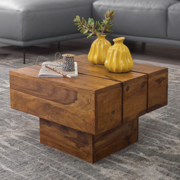 CUBO tömör rózsafa lerakóasztal - 44cm