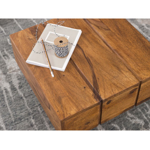 CUBO tömör rózsafa lerakóasztal - 44cm